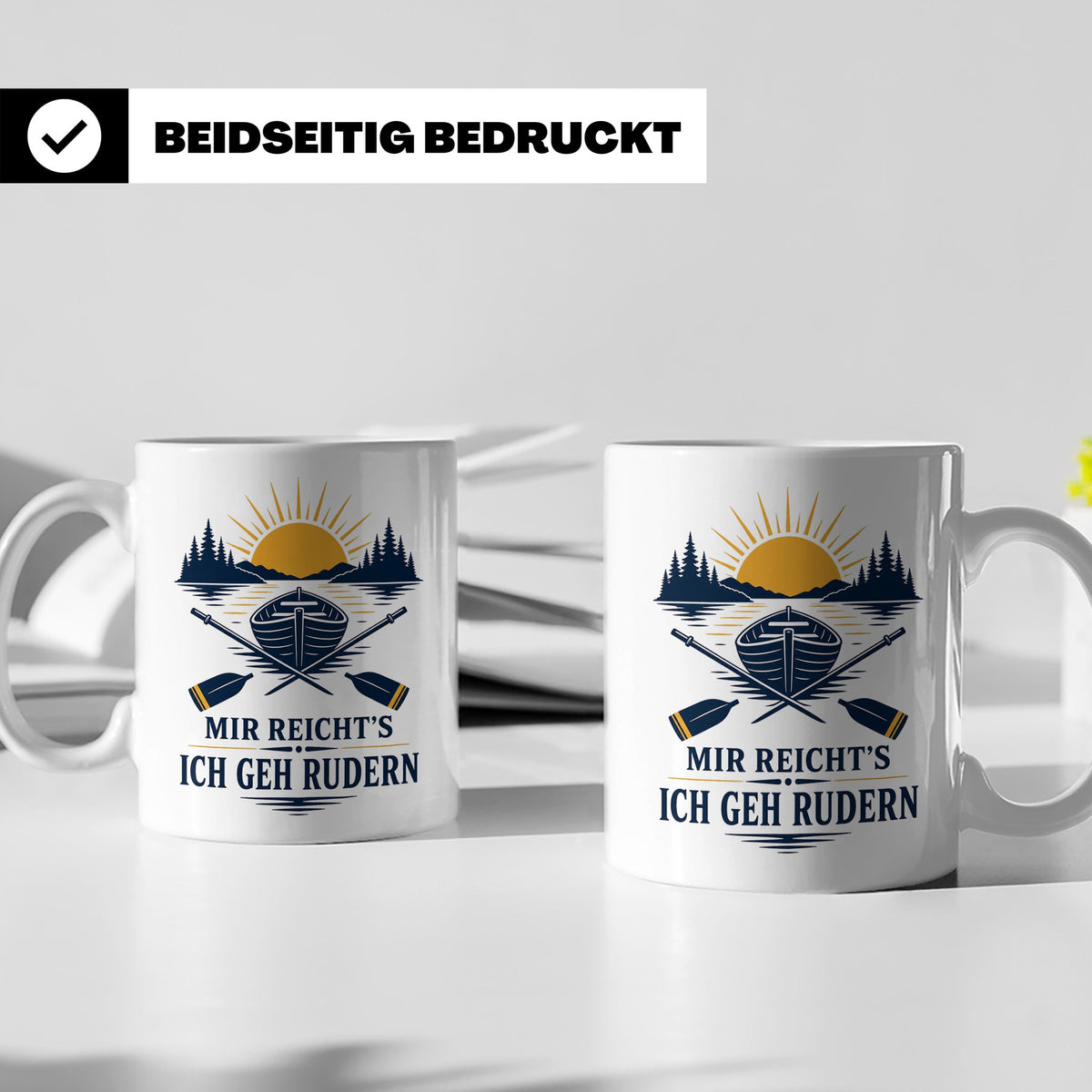 Rudern Tasse Mir reichts ich geh rudern - Geschenk für Ruder – Weiß [farbe:weiß]
