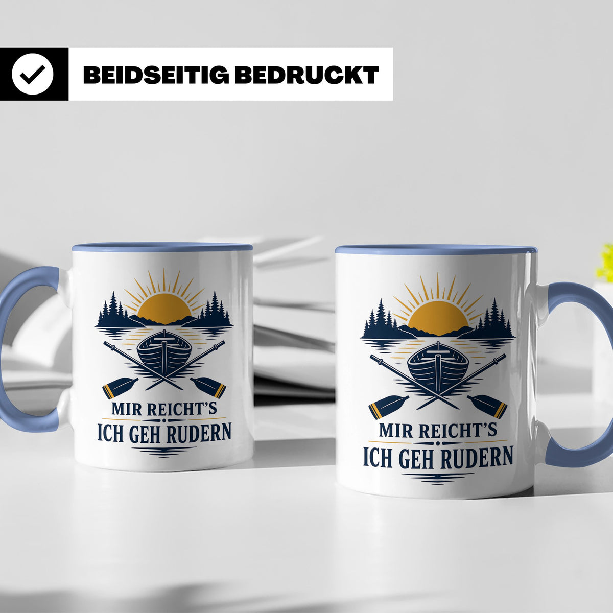 Rudern Tasse Mir reichts ich geh rudern - Geschenk für Ruder – Blau [farbe:blau]