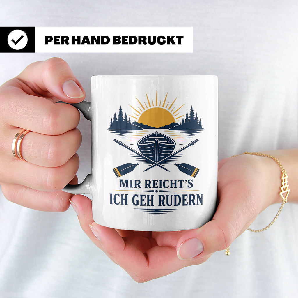 Rudern Tasse Mir reichts ich geh rudern - Geschenk für Ruder – Weiß [farbe:weiß]
