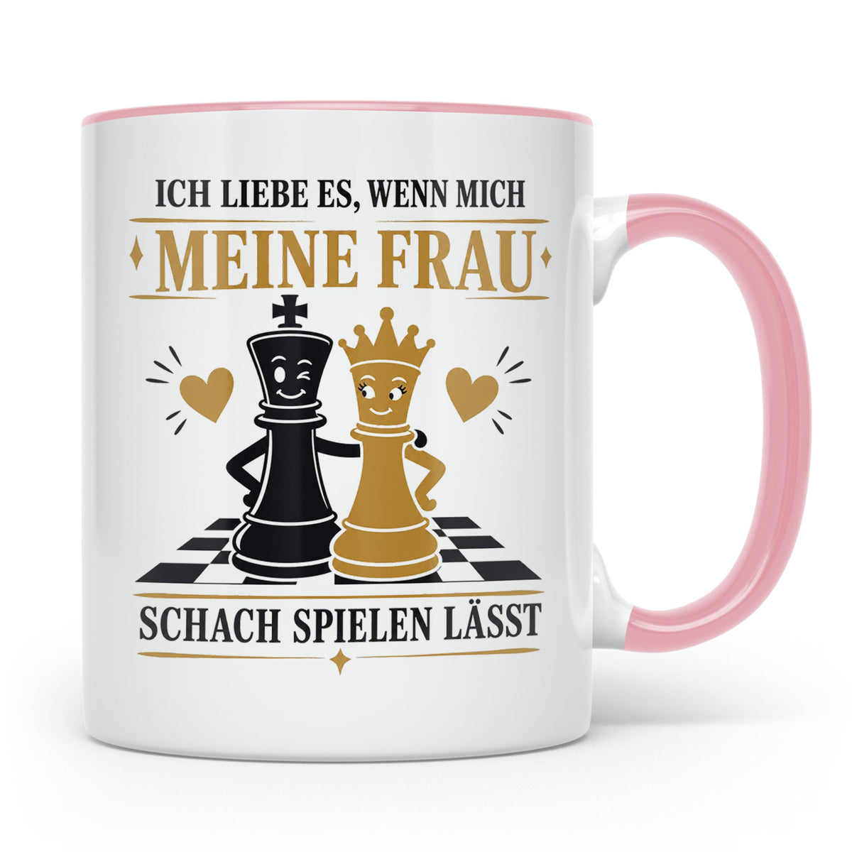 Schach Tasse Ich liebe es wenn mich meine Frau Schach spiele – Rosa [farbe:rosa]