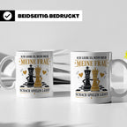 Schach Tasse Ich liebe es wenn mich meine Frau Schach spiele – Weiß [farbe:weiß]