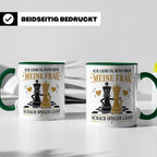 Schach Tasse Ich liebe es wenn mich meine Frau Schach spiele – Grün [farbe:grün]
