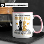 Schach Tasse Ich liebe es wenn mich meine Frau Schach spiele – Rosa [farbe:rosa]