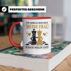 Schach Tasse Ich liebe es wenn mich meine Frau Schach spiele – Rot [farbe:rot]