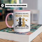 Schach Tasse Ich liebe es wenn mich meine Frau Schach spiele – Rosa [farbe:rosa]