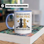 Schach Tasse Ich liebe es wenn mich meine Frau Schach spiele – Blau [farbe:blau]