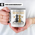 Schach Tasse Ich liebe es wenn mich meine Frau Schach spiele – Schwarz [farbe:schwarz]