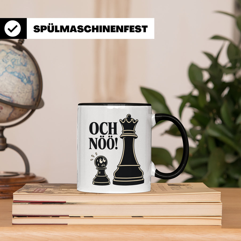 Schach Tasse Och nöö - Lustiges Geschenk für Schachspieler S – Schwarz [farbe:schwarz]