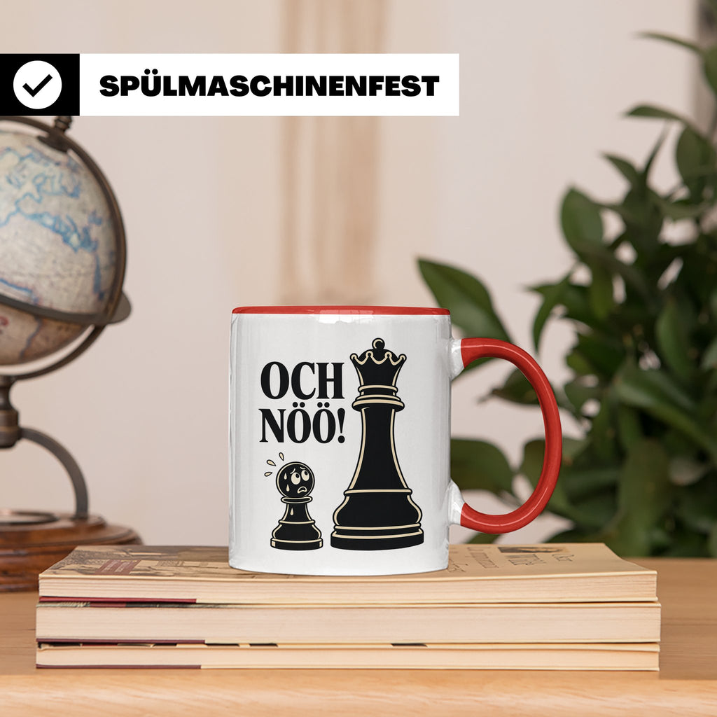 Schach Tasse Och nöö - Lustiges Geschenk für Schachspieler S – Rot [farbe:rot]