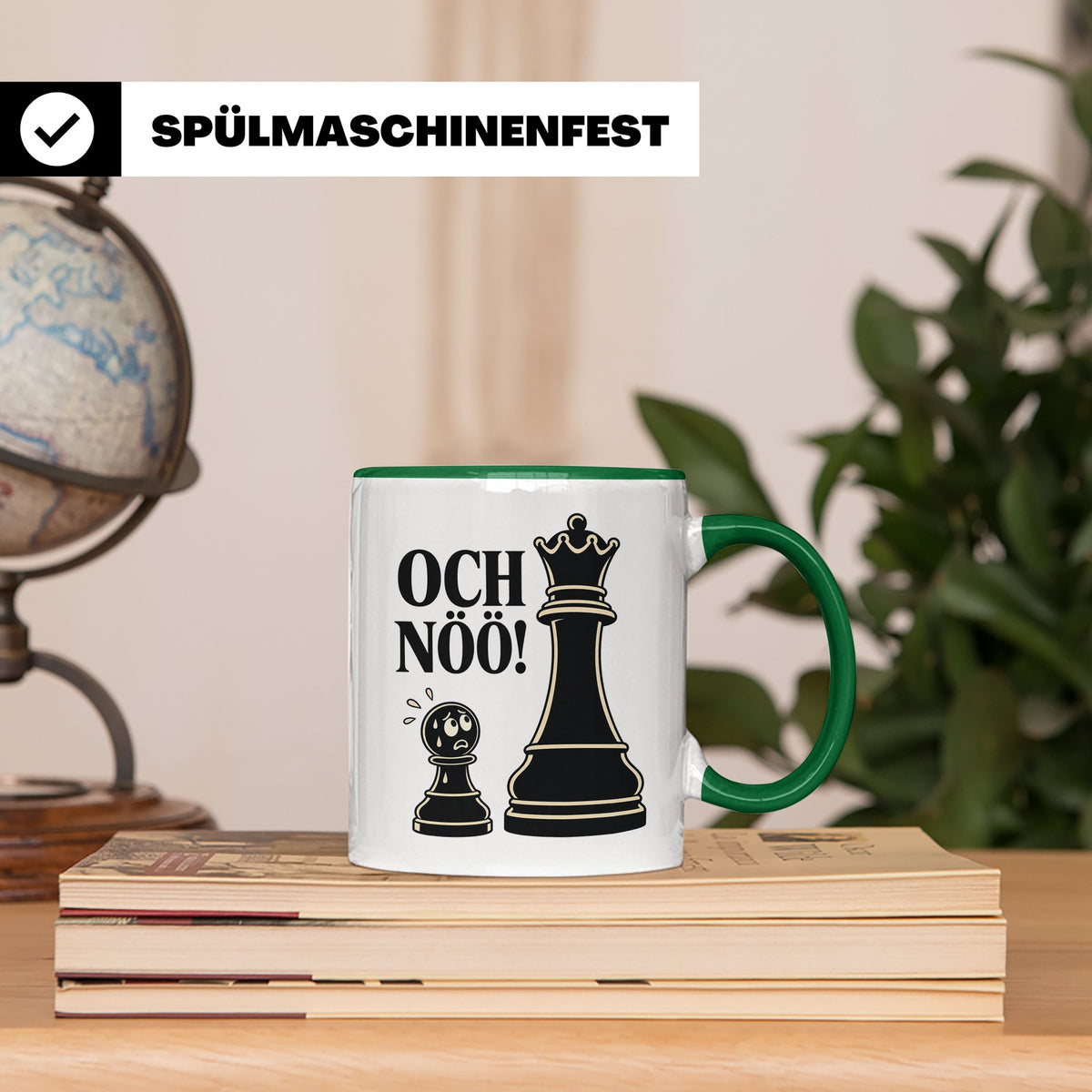 Schach Tasse Och nöö - Lustiges Geschenk für Schachspieler S – Grün [farbe:grün]