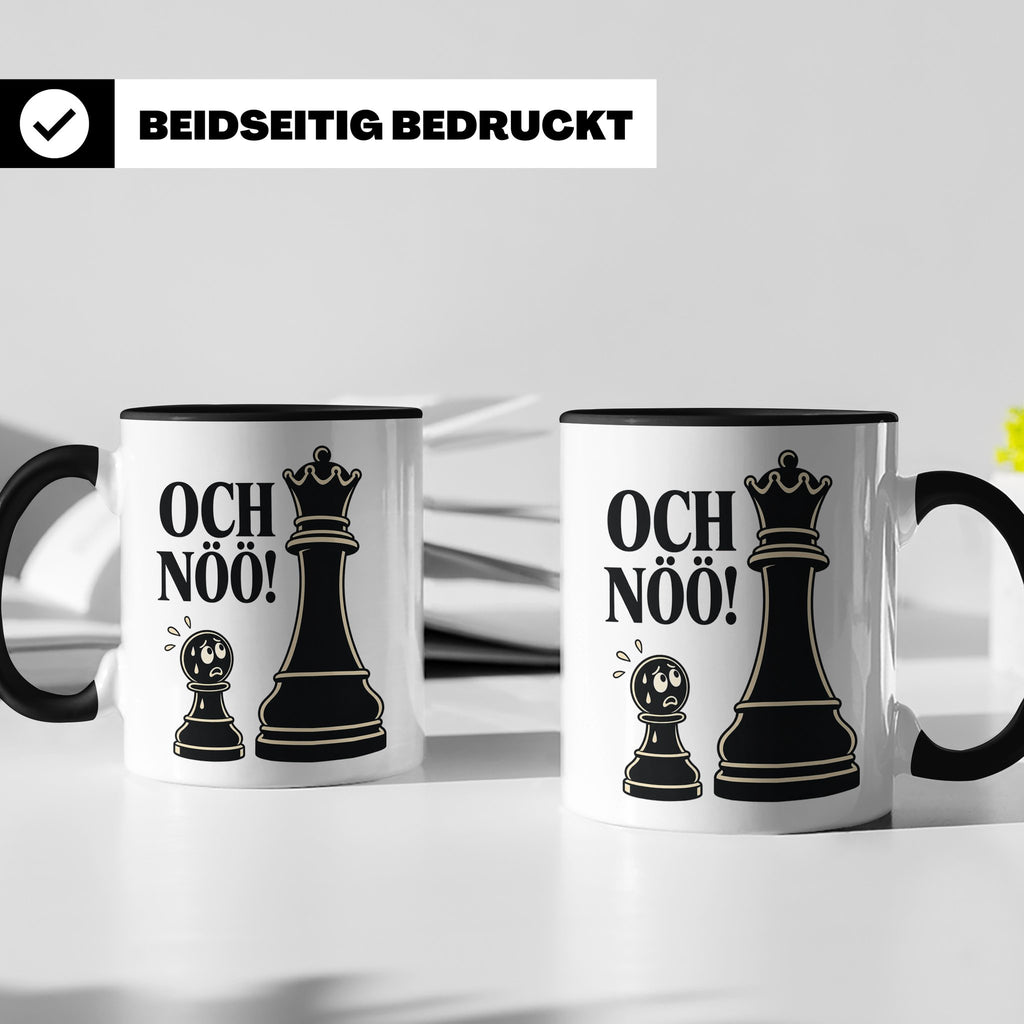 Schach Tasse Och nöö - Lustiges Geschenk für Schachspieler S – Schwarz [farbe:schwarz]
