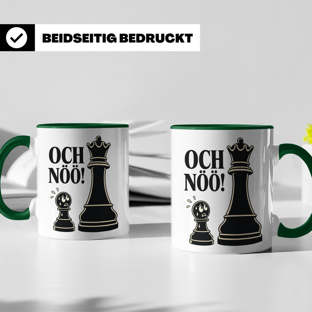 Schach Tasse Och nöö - Lustiges Geschenk für Schachspieler S – Grün [farbe:grün]