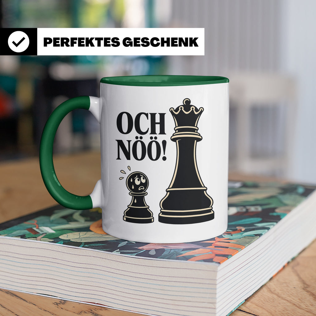Schach Tasse Och nöö - Lustiges Geschenk für Schachspieler S – Grün [farbe:grün]
