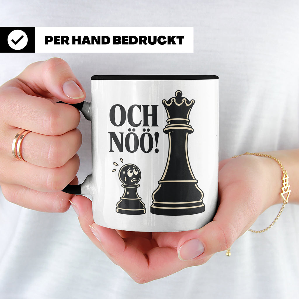 Schach Tasse Och nöö - Lustiges Geschenk für Schachspieler S – Schwarz [farbe:schwarz]