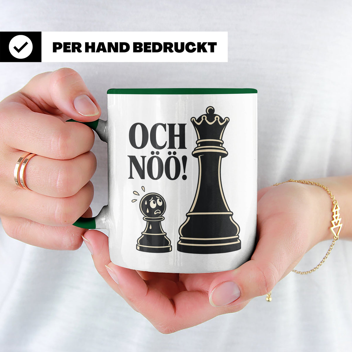Schach Tasse Och nöö - Lustiges Geschenk für Schachspieler S – Grün [farbe:grün]