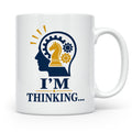 Schach Tasse I'm Thinking - Geschenk für Schachspieler Denks – Weiß [farbe:weiß]