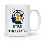 Schach Tasse I'm Thinking - Geschenk für Schachspieler Denks – Weiß [farbe:weiß]