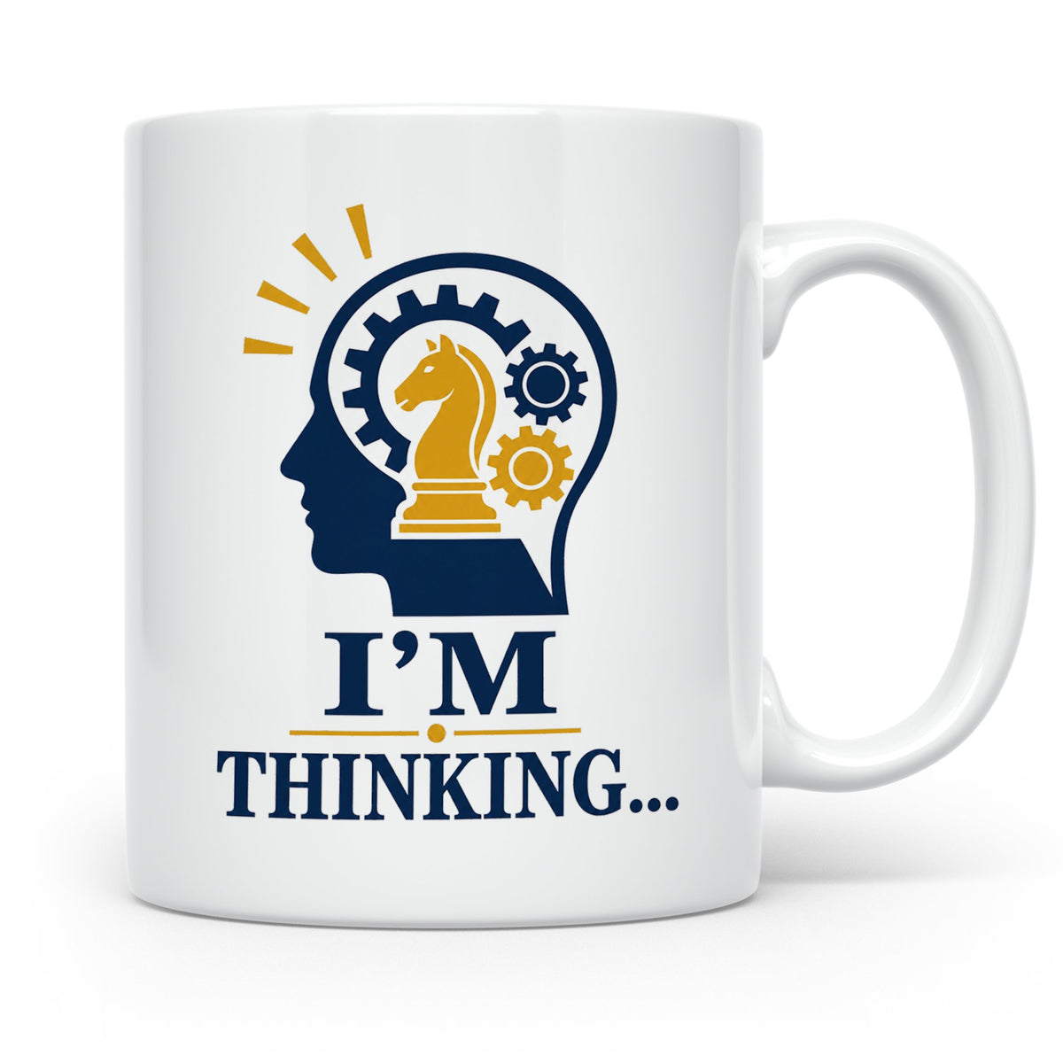 Schach Tasse I'm Thinking - Geschenk für Schachspieler Denks – Weiß [farbe:weiß]