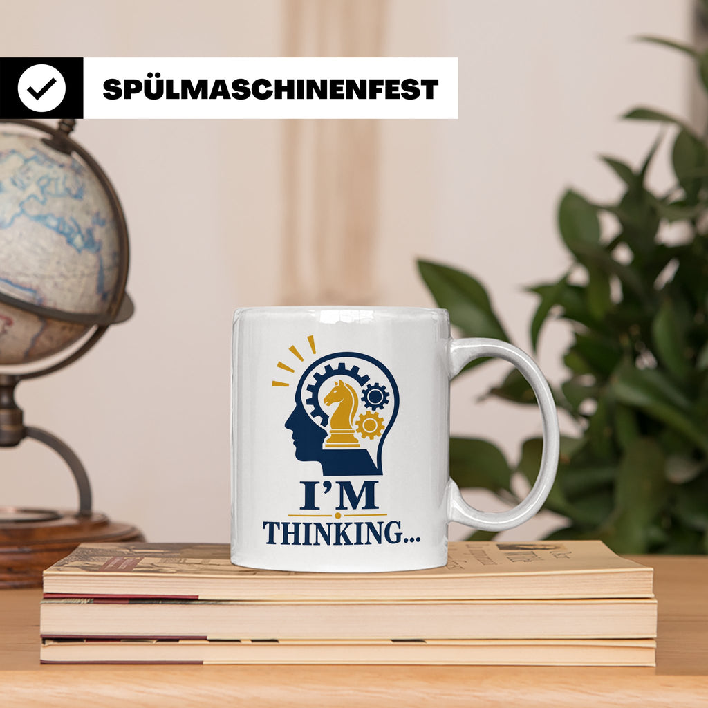 Schach Tasse I'm Thinking - Geschenk für Schachspieler Denks – Weiß [farbe:weiß]