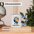 Schach Tasse I'm Thinking - Geschenk für Schachspieler Denks – Blau [farbe:blau]