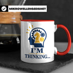 Schach Tasse I'm Thinking - Geschenk für Schachspieler Denks – Rot [farbe:rot]