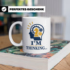 Schach Tasse I'm Thinking - Geschenk für Schachspieler Denks – Weiß [farbe:weiß]