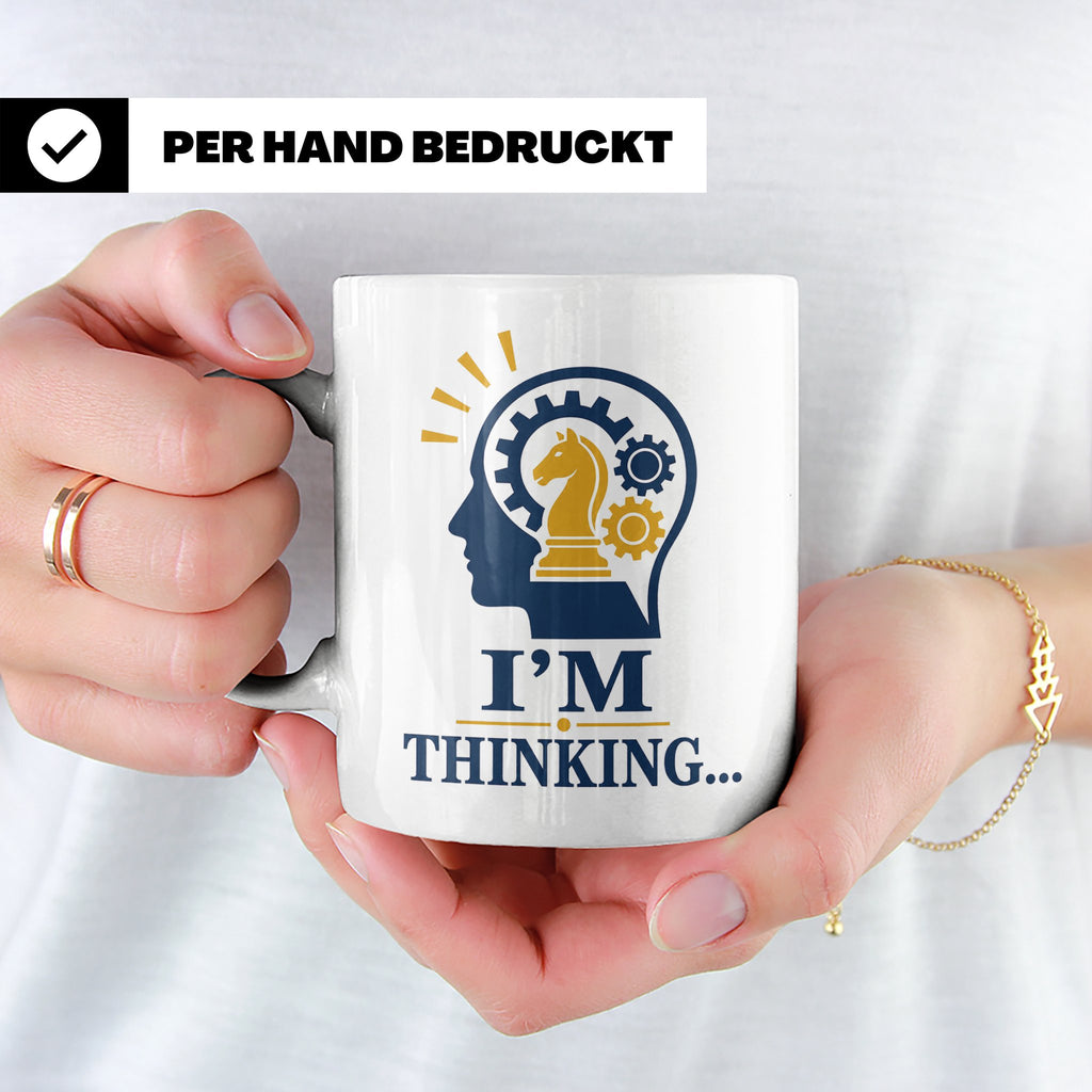 Schach Tasse I'm Thinking - Geschenk für Schachspieler Denks – Weiß [farbe:weiß]