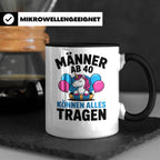Männer Ab 40 Einhorn Tasse - Geburtstag Geschenkidee für Pap – Schwarz [farbe:schwarz]