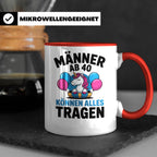 Männer Ab 40 Einhorn Tasse - Geburtstag Geschenkidee für Pap – Rot [farbe:rot]