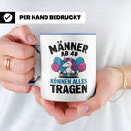 Männer Ab 40 Einhorn Tasse - Geburtstag Geschenkidee für Pap – Blau [farbe:blau]