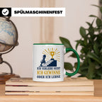 Schach Tasse Ich verliere nicht - gewinne oder lerne - Motiv – Grün [farbe:grün]