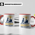 Schach Tasse Ich verliere nicht - gewinne oder lerne - Motiv – Rot [farbe:rot]