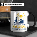 Schach Tasse Ich verliere nicht - gewinne oder lerne - Motiv – Schwarz [farbe:schwarz]