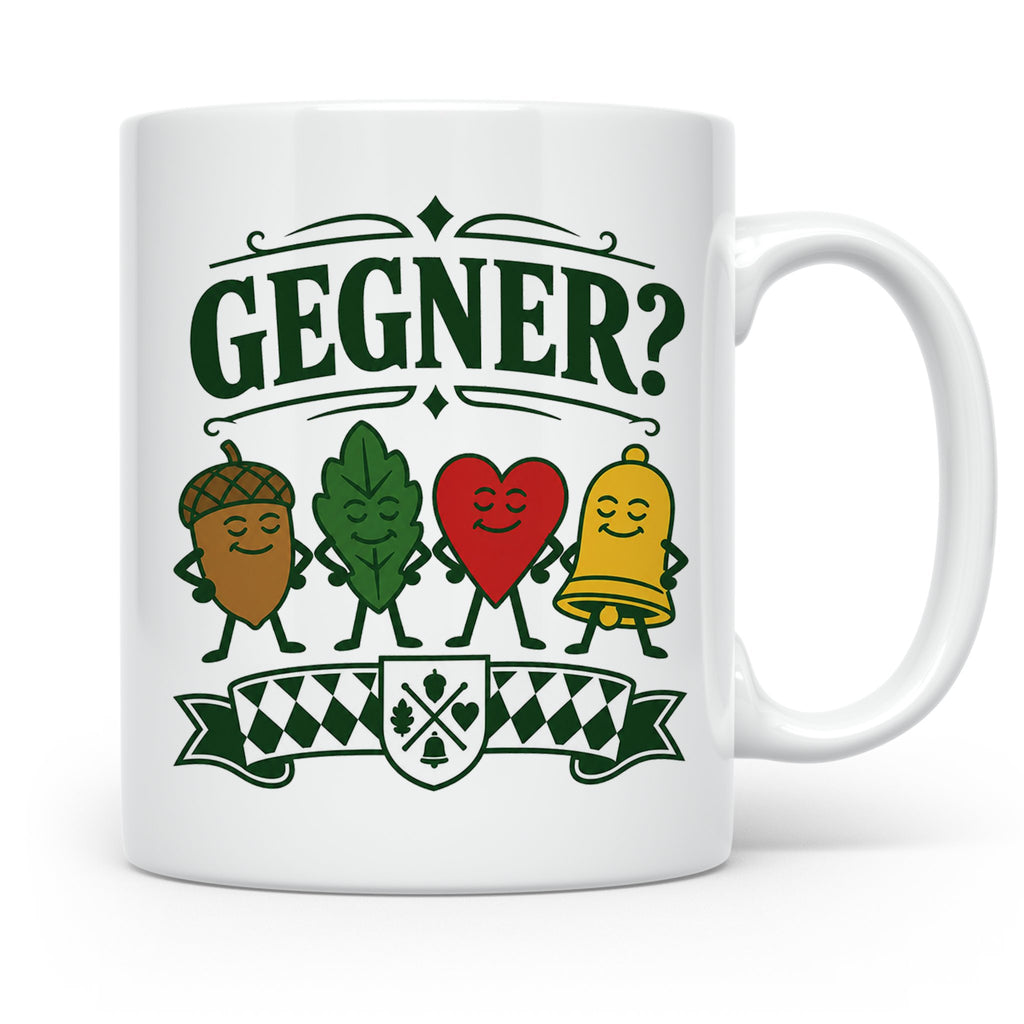 Schafkopf Tasse Gegner - Lustiges Geschenk für Schafkopfer K – Weiß [farbe:weiß]