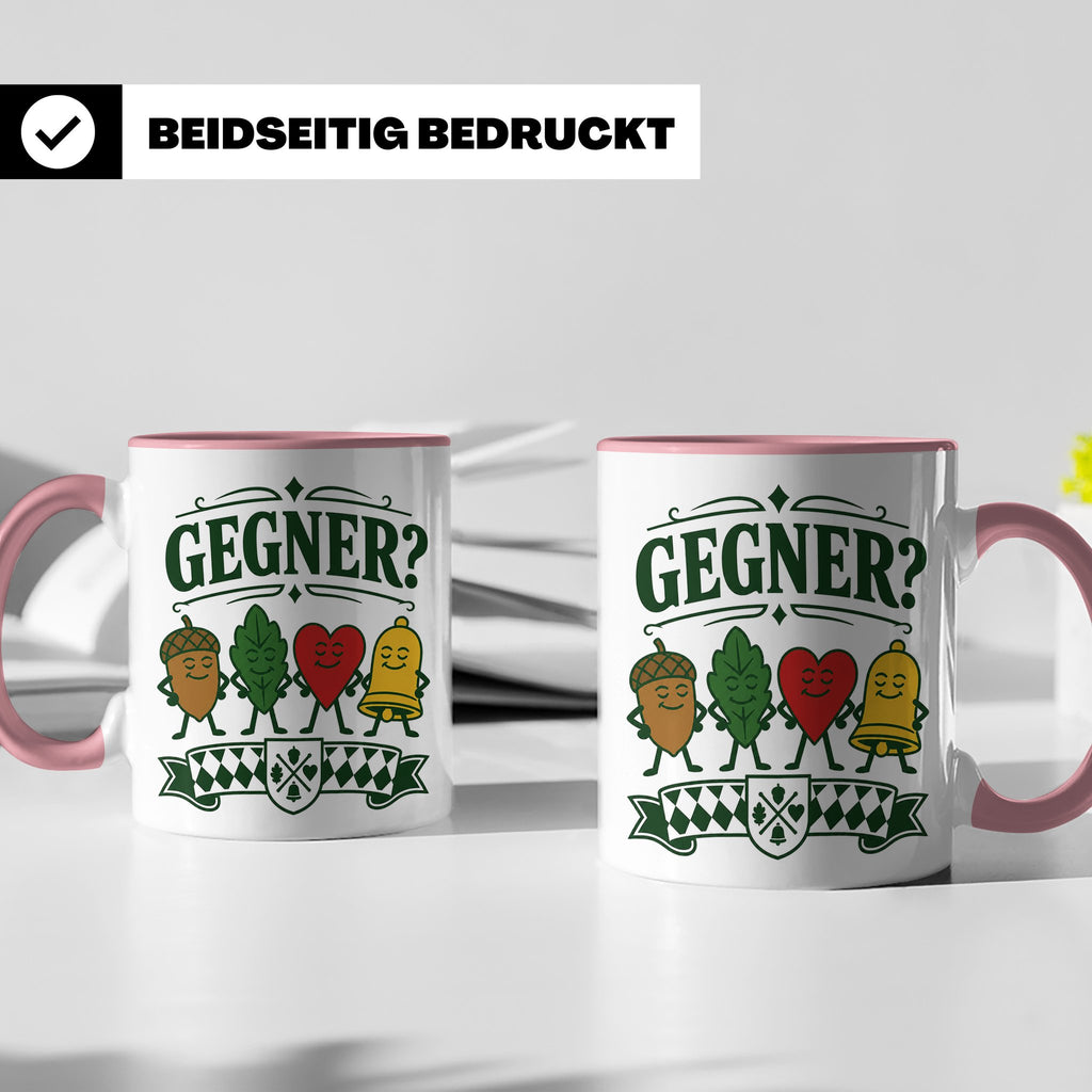 Schafkopf Tasse Gegner - Lustiges Geschenk für Schafkopfer K – Rosa [farbe:rosa]