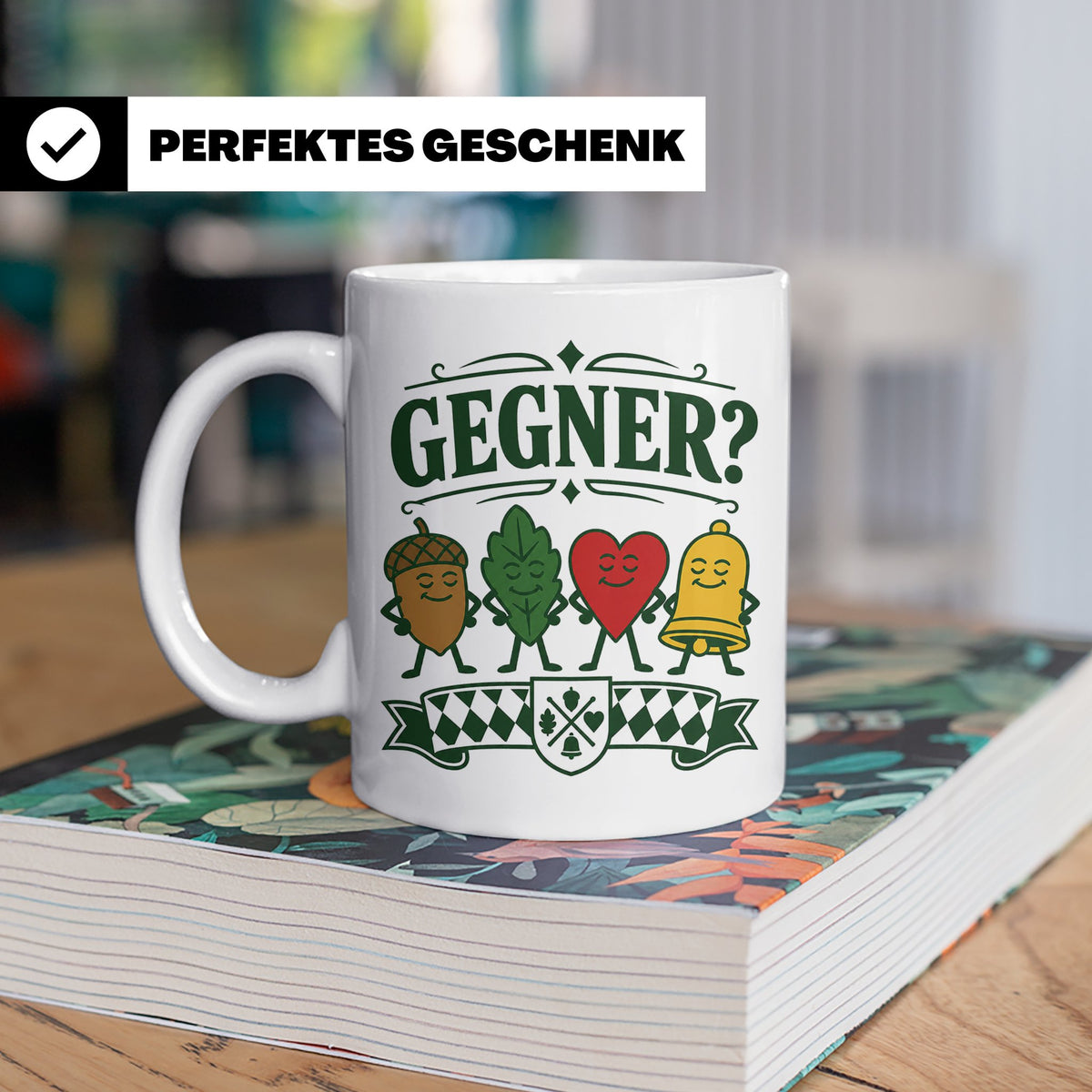 Schafkopf Tasse Gegner - Lustiges Geschenk für Schafkopfer K – Weiß [farbe:weiß]
