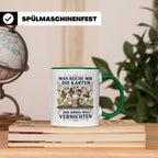 Schafkopf Tasse Man reiche mir die Karten - Lustiges Geschen – Grün [farbe:grün]