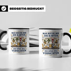 Schafkopf Tasse Man reiche mir die Karten - Lustiges Geschen – Schwarz [farbe:schwarz]