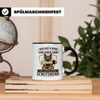 Schutzhund Tasse Was hat 4 Beine und einen Arm - Lustiges Ge – Schwarz [farbe:schwarz]