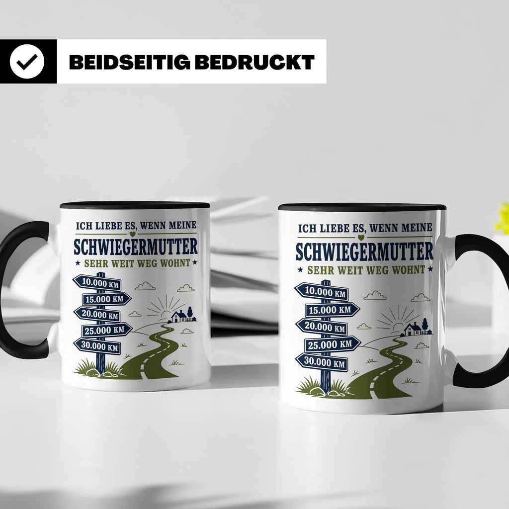 Schwiegermutter Tasse Ich liebe es wenn meine Schwiegermutte – Schwarz [farbe:schwarz]