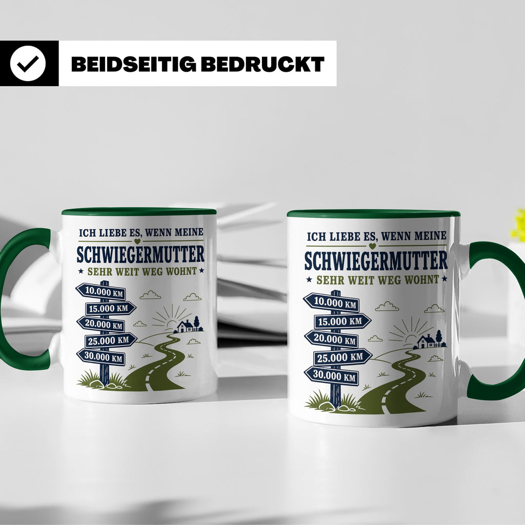 Schwiegermutter Tasse Ich liebe es wenn meine Schwiegermutte – Grün [farbe:grün]