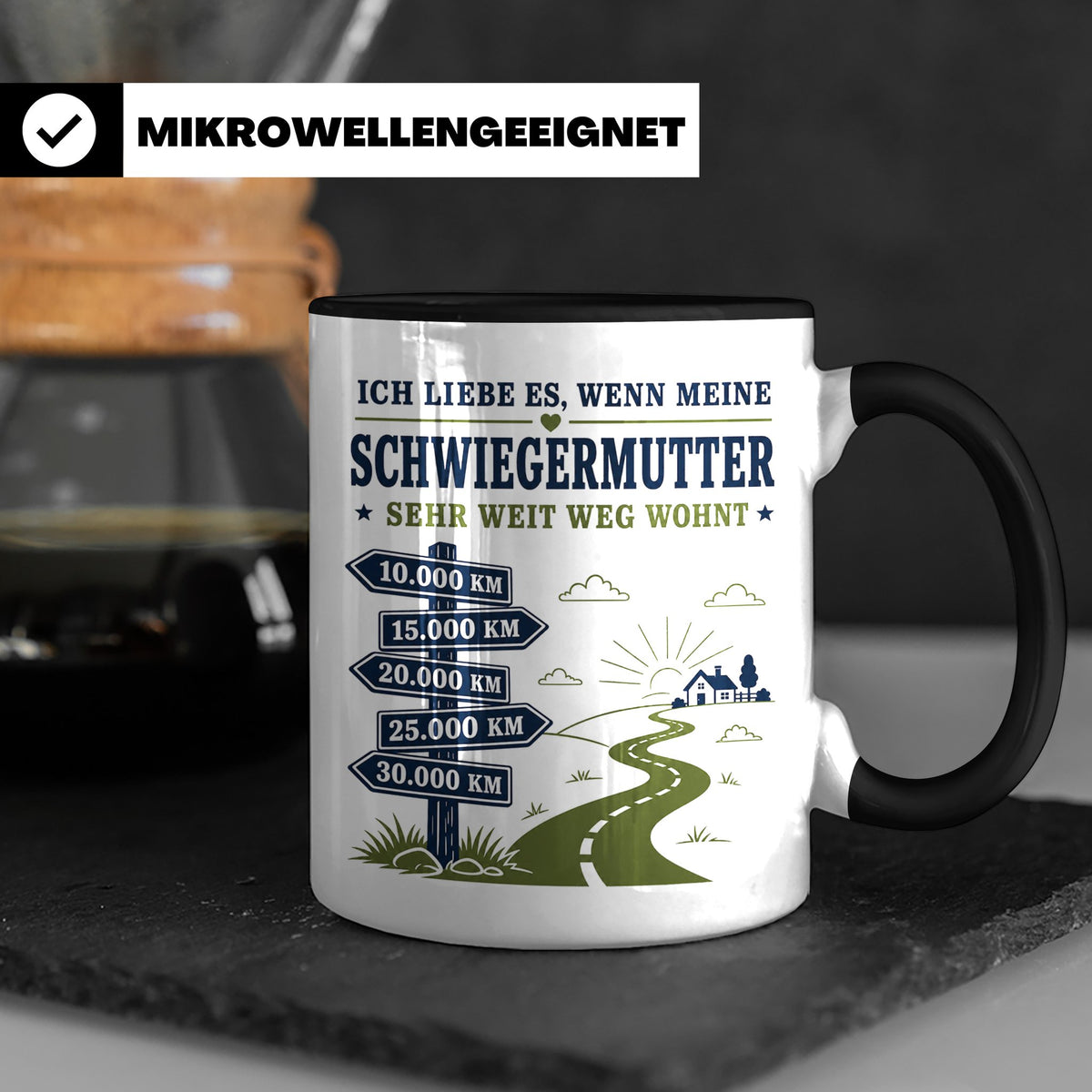 Schwiegermutter Tasse Ich liebe es wenn meine Schwiegermutte – Schwarz [farbe:schwarz]