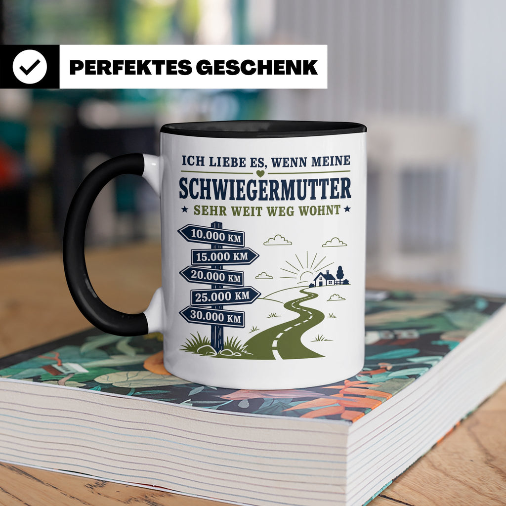 Schwiegermutter Tasse Ich liebe es wenn meine Schwiegermutte – Schwarz [farbe:schwarz]