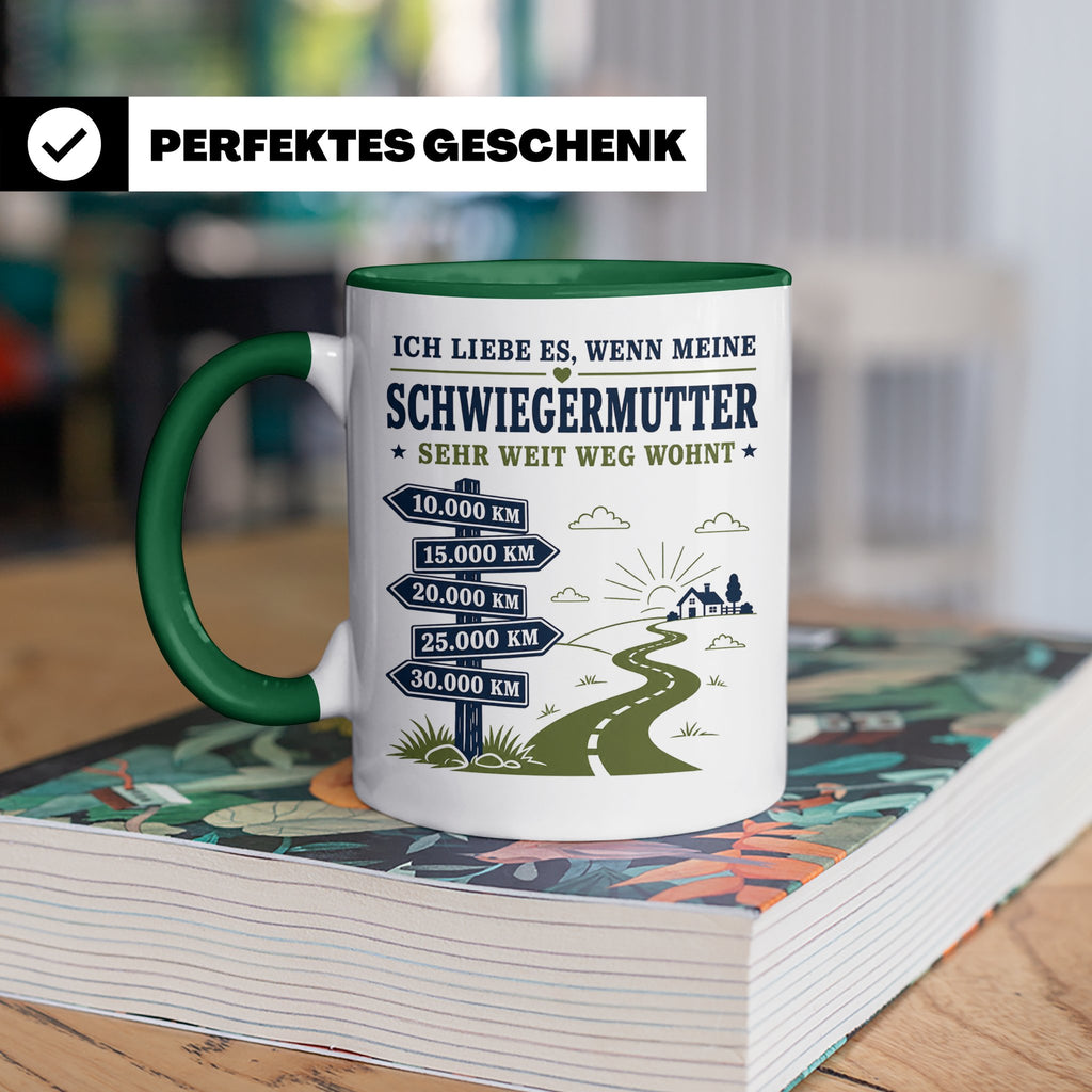 Schwiegermutter Tasse Ich liebe es wenn meine Schwiegermutte – Grün [farbe:grün]
