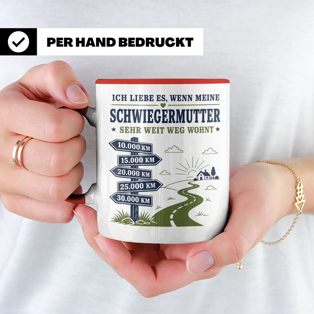 Schwiegermutter Tasse Ich liebe es wenn meine Schwiegermutte – Rot [farbe:rot]