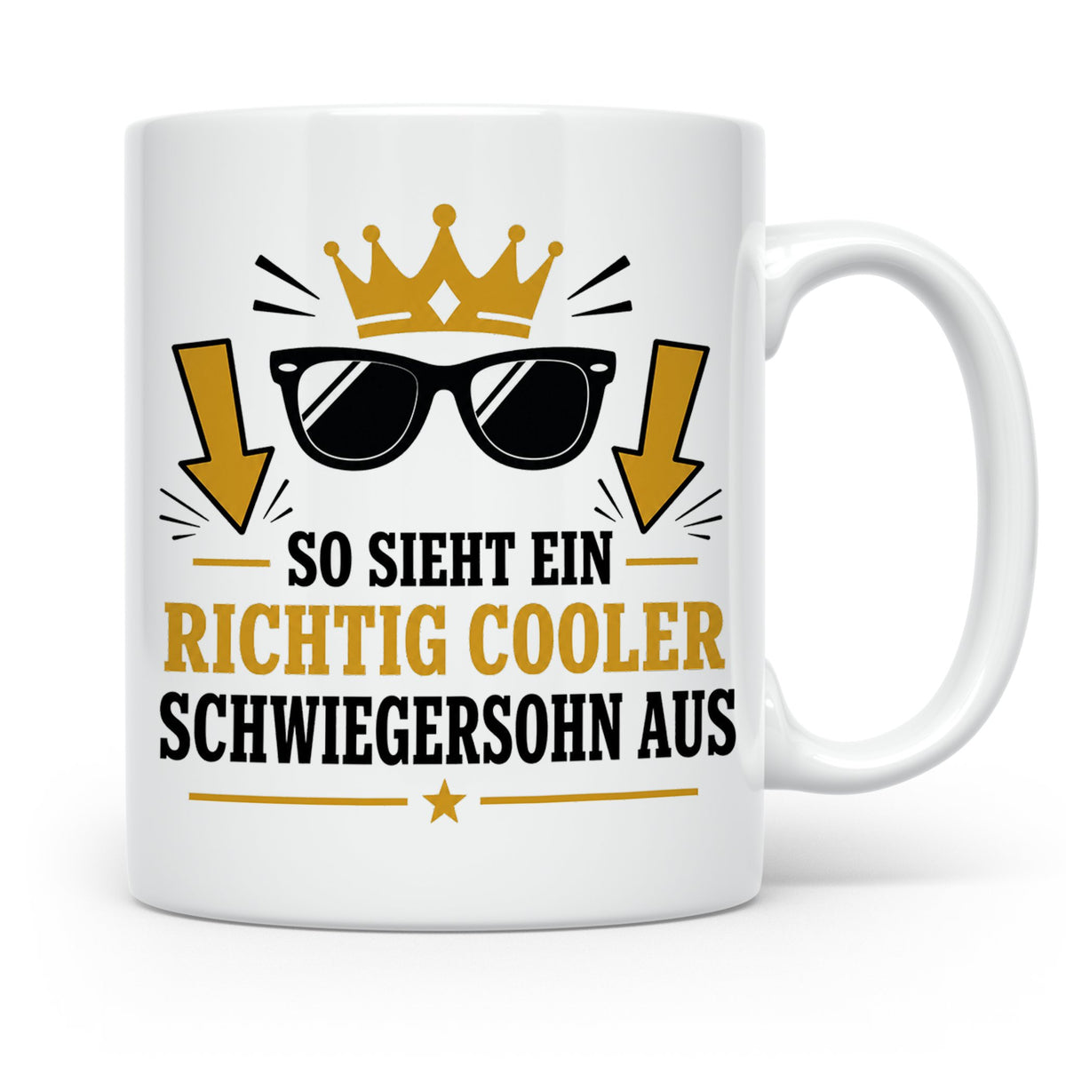 Schwiegersohn Tasse So sieht ein richtig cooler Schwiegersoh – Weiß [farbe:weiß]