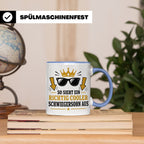 Schwiegersohn Tasse So sieht ein richtig cooler Schwiegersoh – Blau [farbe:blau]