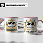 Schwiegersohn Tasse So sieht ein richtig cooler Schwiegersoh – Rosa [farbe:rosa]