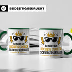 Schwiegersohn Tasse So sieht ein richtig cooler Schwiegersoh – Grün [farbe:grün]