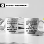 Silberhochzeit Tasse Seit 25 Jahren habe ich den da an der B – Weiß [farbe:weiß]